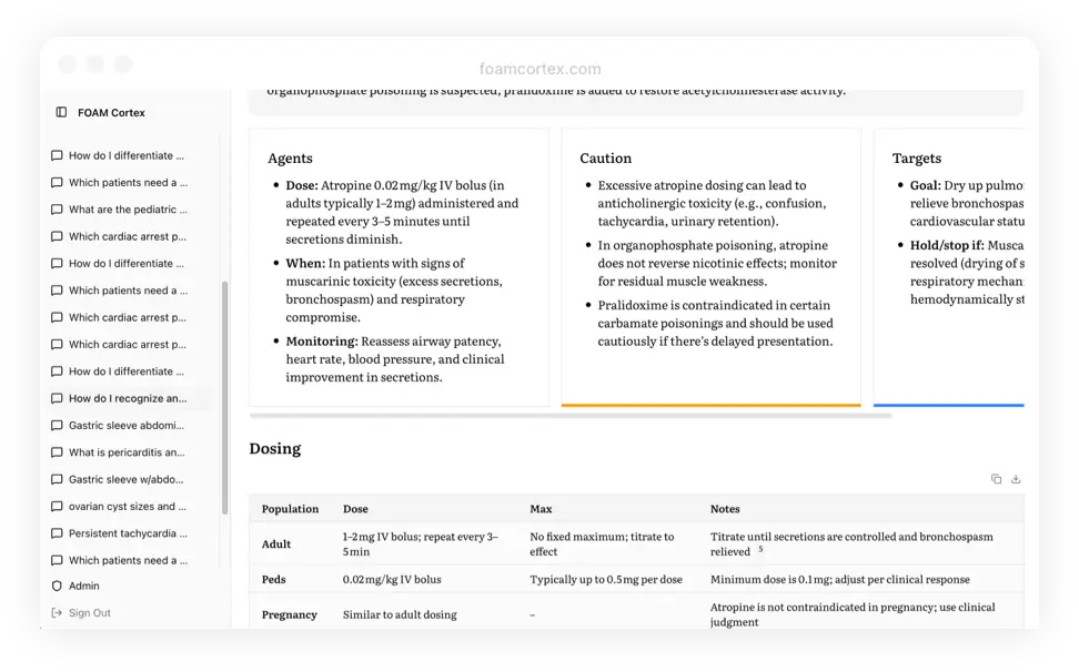 Structured response screenshot